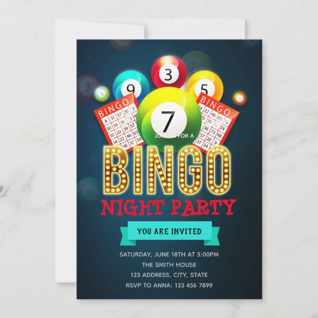 Invitation à une soirée bingo (Devant)