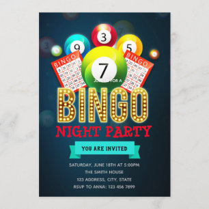 Invitation à une soirée bingo