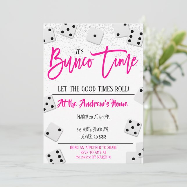Invitation à une soirée Bunco (Debout devant)
