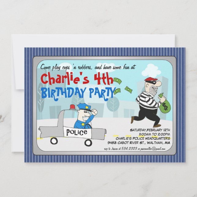 Invitation à une soirée caricature pour les flics (Devant)