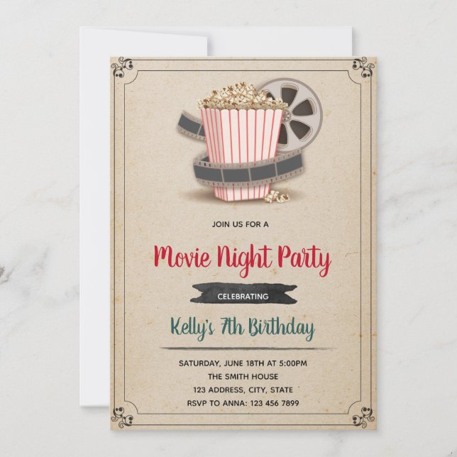 Invitation à une soirée cinéma (Devant)