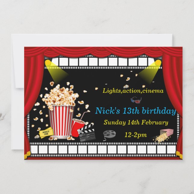 Invitation à une soirée cinéma-action (Devant)