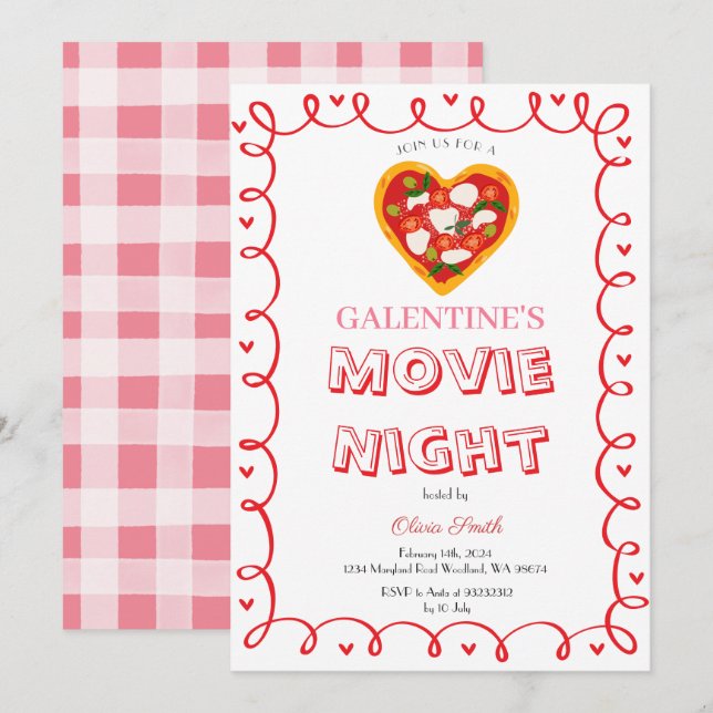 Invitation à une soirée cinéma rétro de la Saint-V (Devant / Derrière)