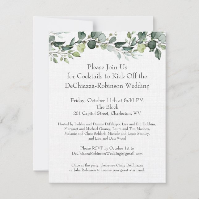 Invitation à une soirée cocktail (Devant)