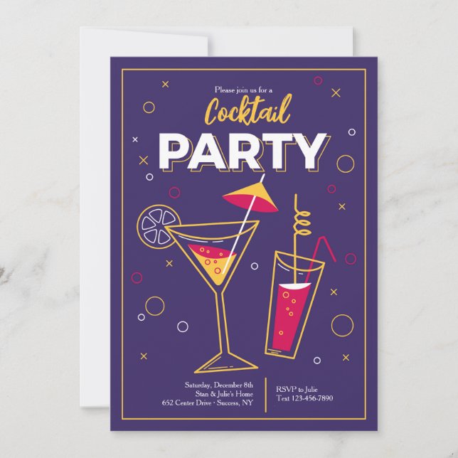 Invitation à une soirée cocktail (Devant)