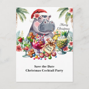 Invitation à une Soirée Cocktail de Noël Tropical