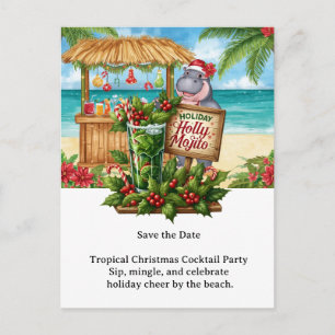 Invitation à une Soirée Cocktail de Noël Tropical