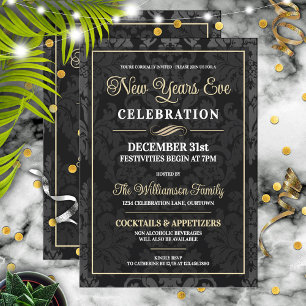 Invitation à une soirée cocktail du Nouvel An