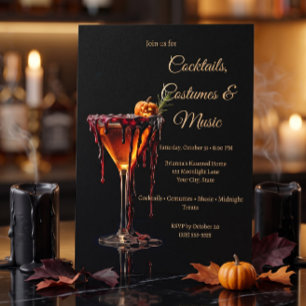 Invitation à une soirée cocktail Halloween