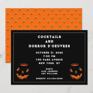 Invitation à une soirée cocktail Halloween