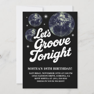 Invitation à une soirée d'anniversaire Disco, Groo