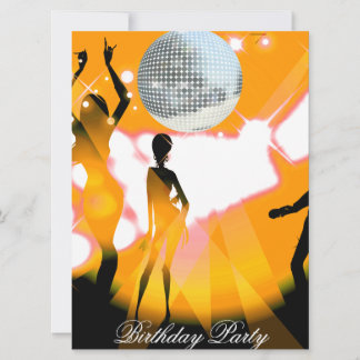 Invitation à une soirée d'anniversaire Disco Rétro