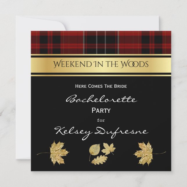 Invitation à une soirée de bachelorette élégante (Devant)