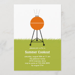 Invitation à une soirée de barbecue d'été