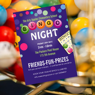 Invitation à une soirée de bingo amusante pour une