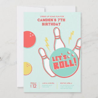 Invitation à une soirée de bowling