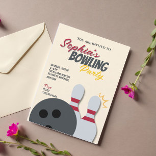 Invitation à une soirée de bowling