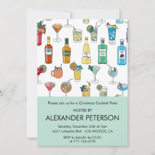 Invitation à une soirée de cocktail de Noël Contem
