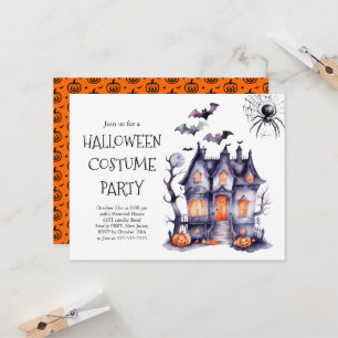 Invitation à une soirée de costumes d'Halloween