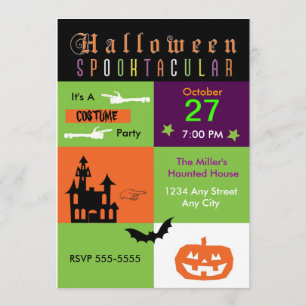 Invitation à une soirée de costumes d'Halloween de