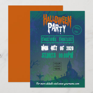 Invitation à une soirée de costumes d'Halloween en
