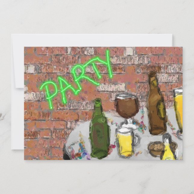 Invitation à une soirée de dégustation de bière en (Devant)