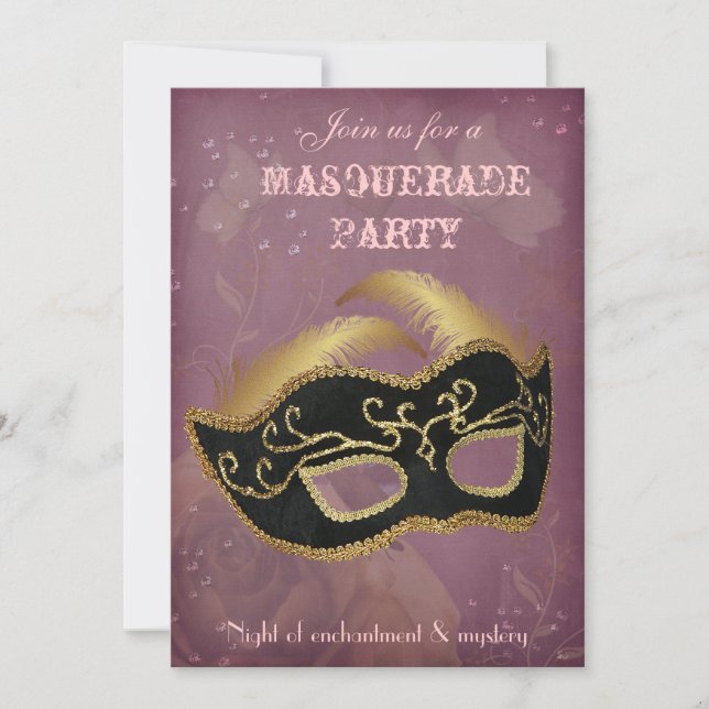 Invitation à une soirée de Fantaisie Masquée (Devant)