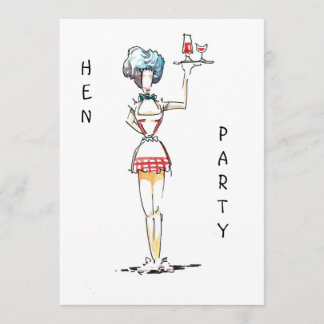 Invitation à une soirée de filles de serveuse