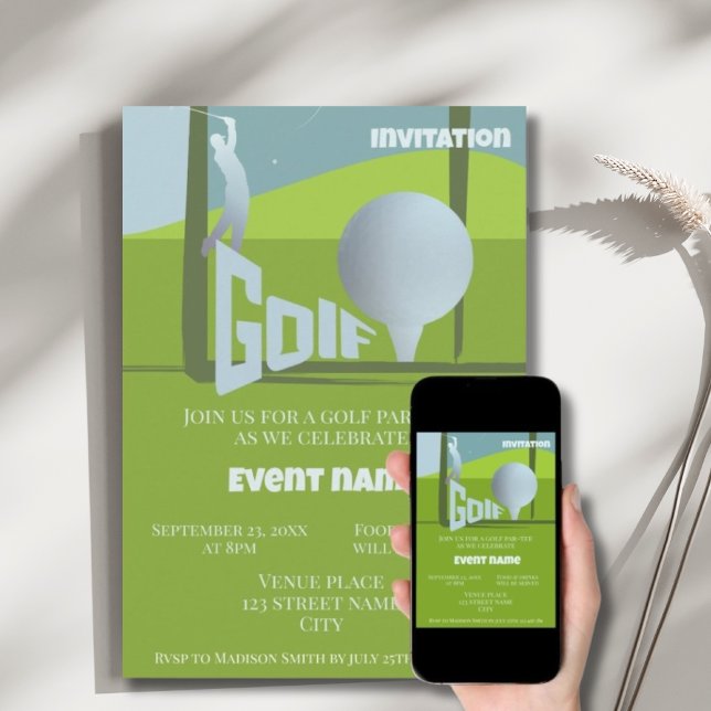 Invitation à une soirée de golf (Créateur téléchargé)