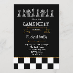 Invitation à une soirée de jeu d'échecs