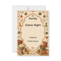 Invitation à une soirée de jeux en famille