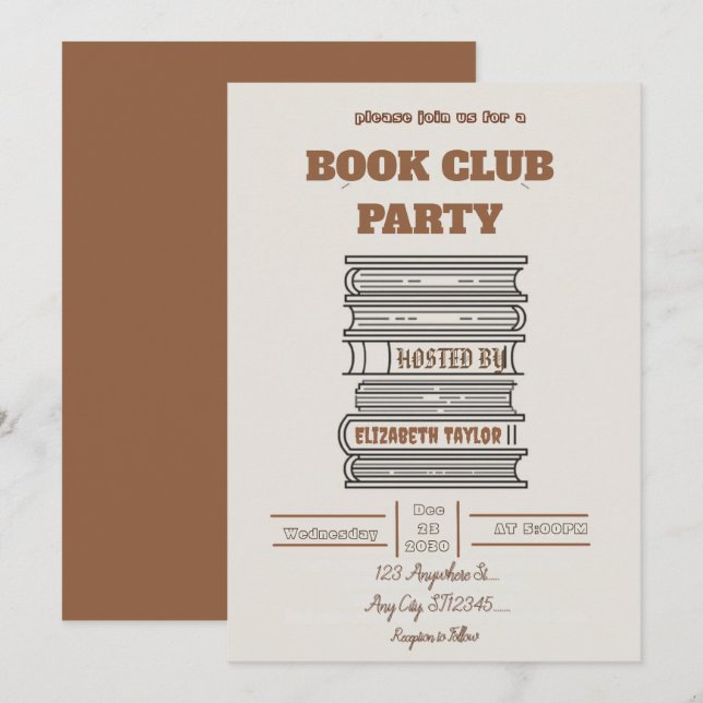 Invitation à une soirée de lecture conviviale du c (Devant / Derrière)