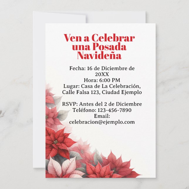 Invitation à une Soirée de Noël (Devant)
