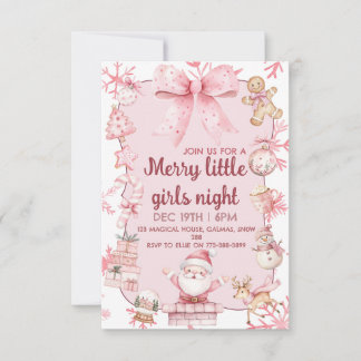 Invitation à une soirée de Noël entre filles