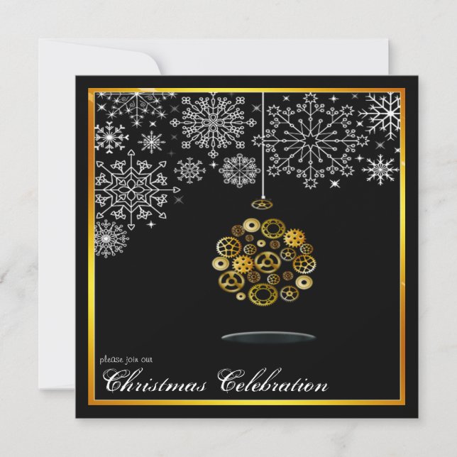 Invitation à une soirée de Noël steampunk (Devant)