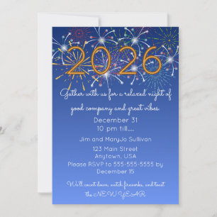 Invitation à une Soirée de Nouvel An Intime