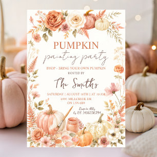 Invitation à une soirée de peinture de citrouilles