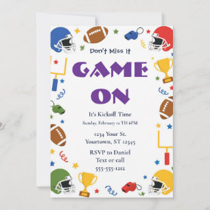 Invitation à une soirée de visionnage de football 