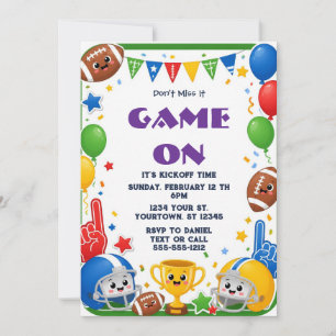 Invitation à une soirée de visionnage de football 