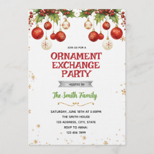 Invitation à une soirée d'échange d'ornements de N