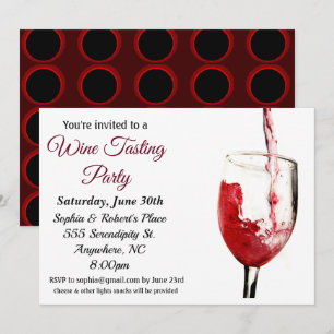 Invitation à une soirée dégustation de vin