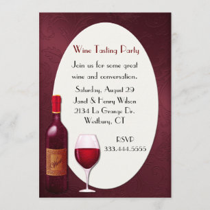Invitation à une soirée dégustation de vins élégan