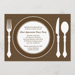 Invitation à une soirée d'entreprise sur un platea