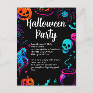 Invitation à une soirée d'Halloween effrayante