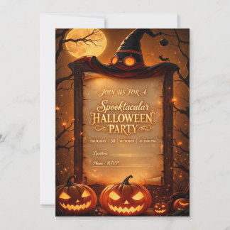 Invitation à une soirée d'Halloween effrayante