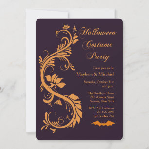Invitation à une soirée d'Halloween élégante