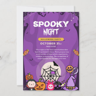 Invitation à une soirée d'Halloween terrifiante
