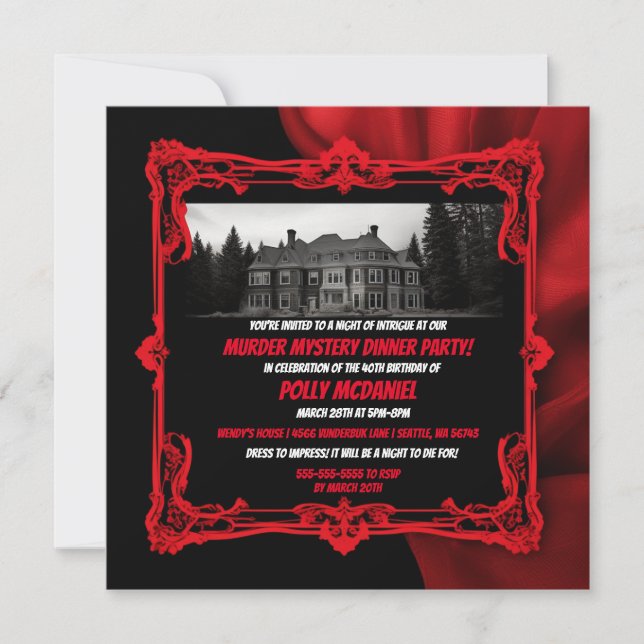 Invitation à une soirée enquête et meurtre au Mano (Devant)