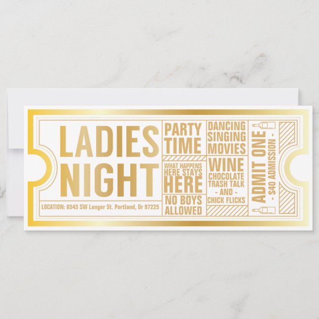 Invitation à une soirée entre filles - Personnalis (Devant)