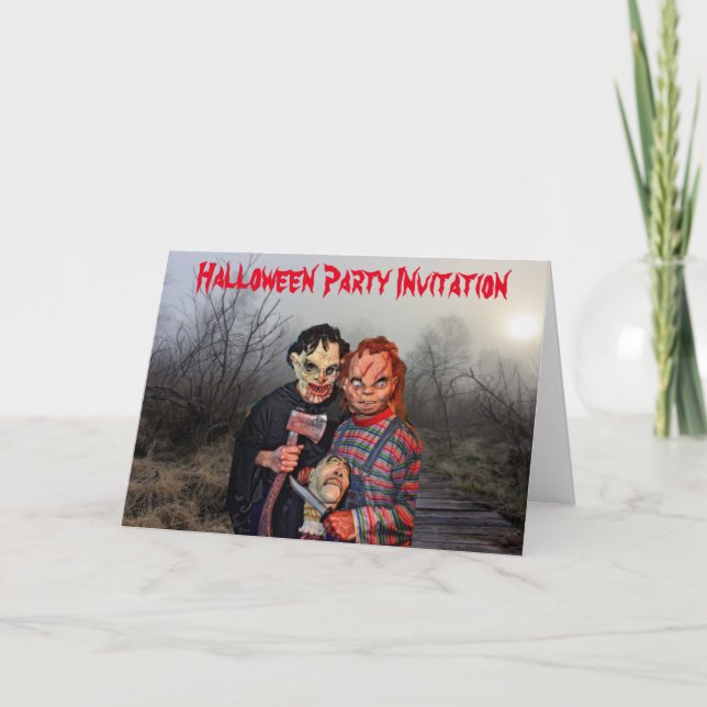 Invitation à une soirée Halloween. Carte (Devant)